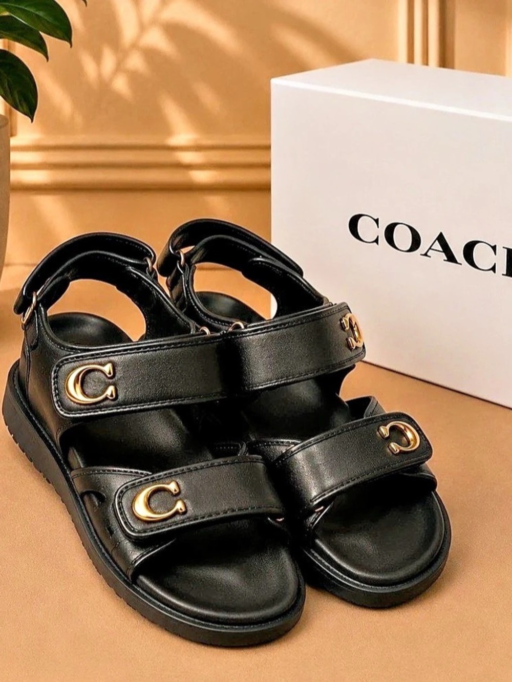 Coach Brynn Sandal Black Sport Sandals